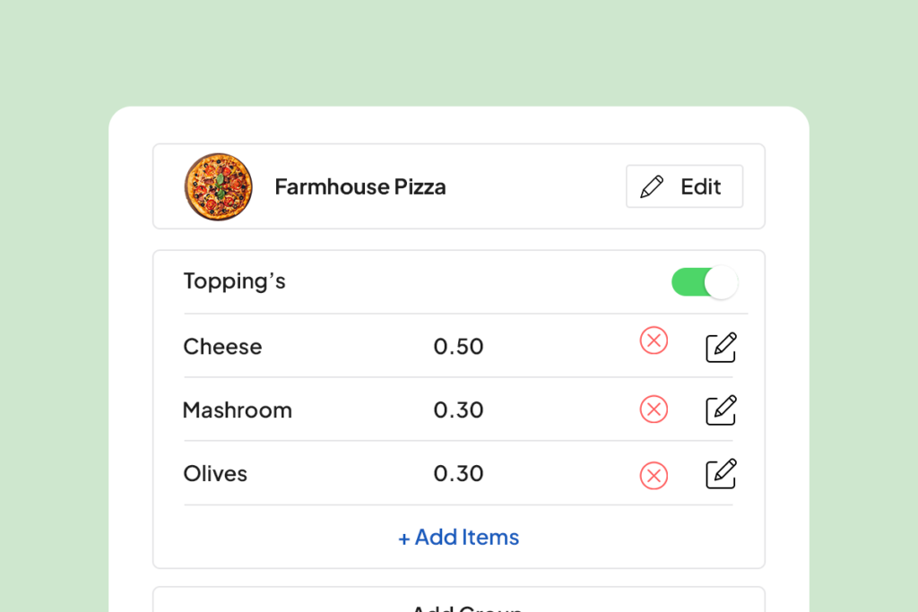 Live Food Costing Reports